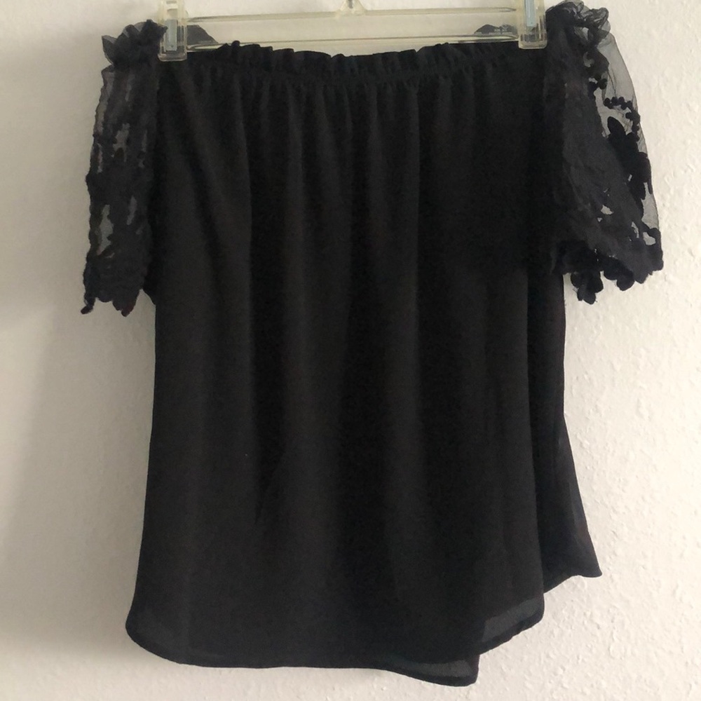 Off-the-Shoulder Black Tank